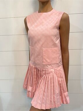 Gucci Pink Sleeveless Pleated Drop-Waist Dress